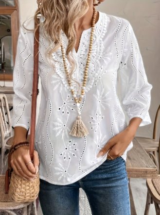 Aviva | Tailored White Blouse