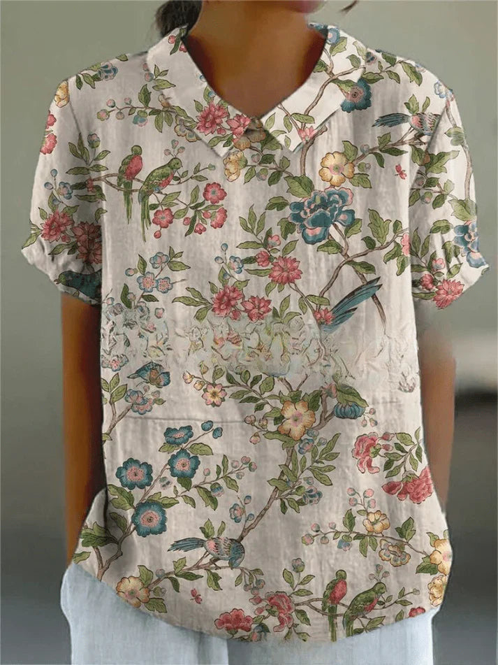 Ngaroma | Blouse With Floral Print