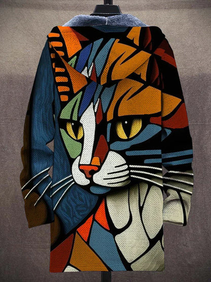 Ondine | Hooded Jacket with Artistic Print