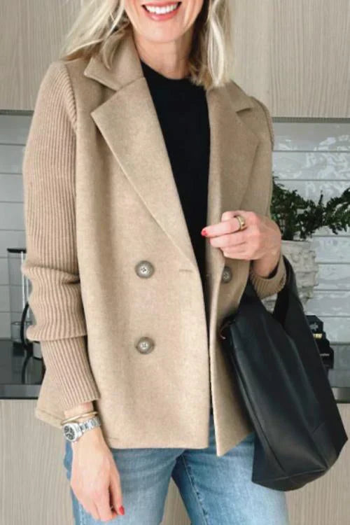 Moetara | Patchwork Sleeve Casual Coat