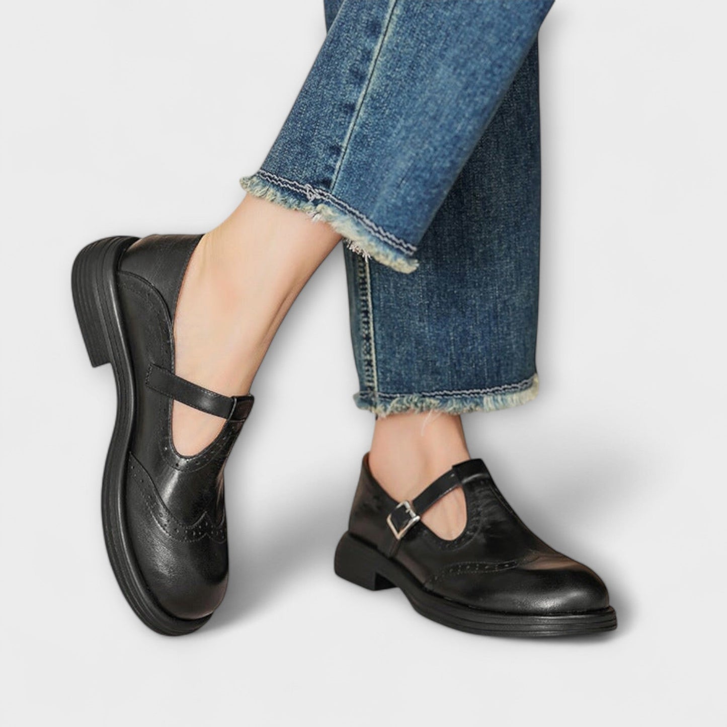 Eike | Classic T-strap leather shoes