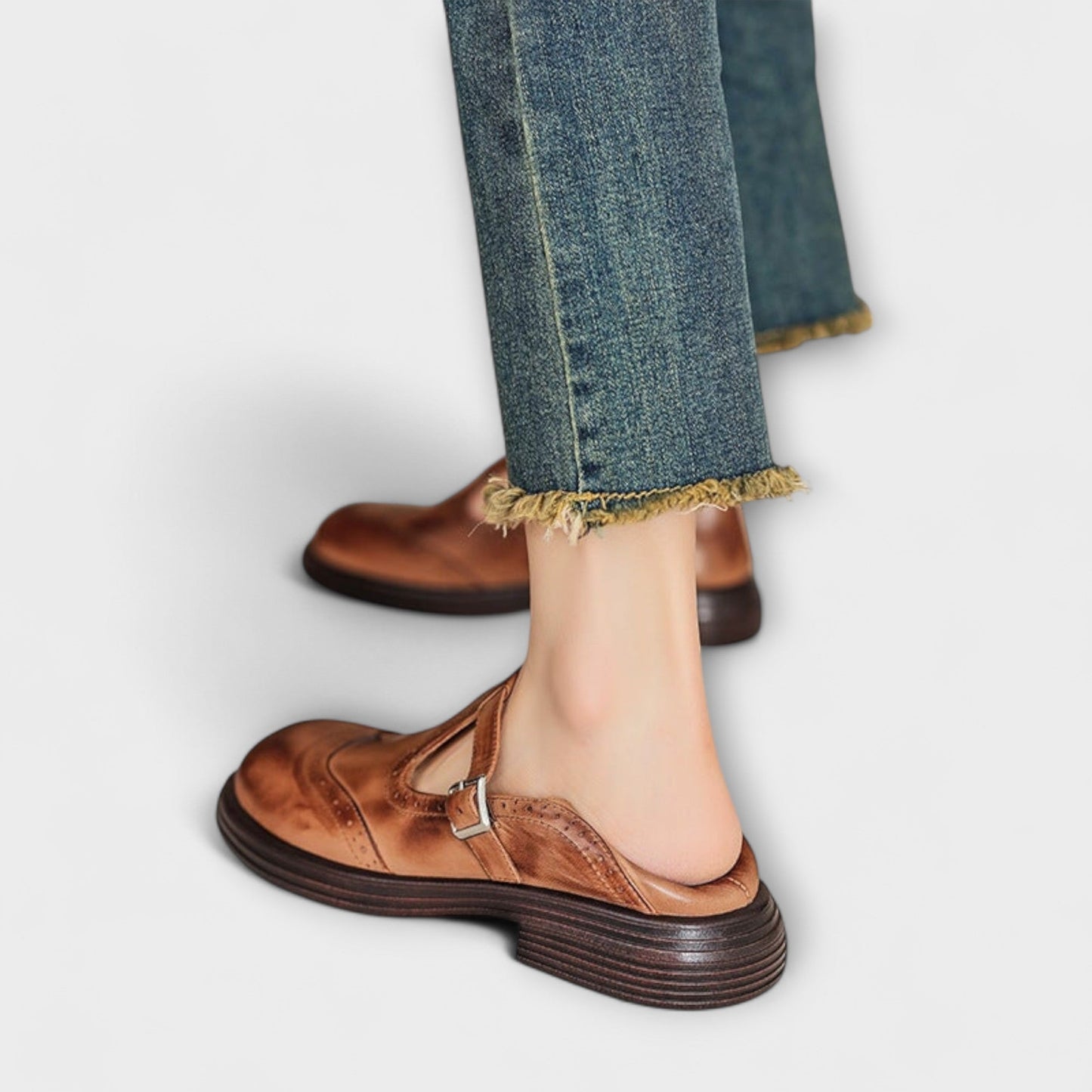 Eike | Classic T-strap leather shoes