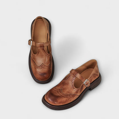 Eike | Classic T-strap leather shoes