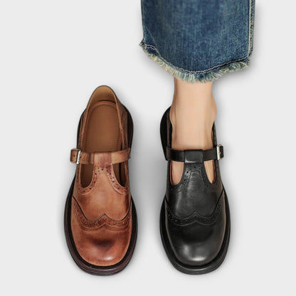 Eike | Classic T-strap leather shoes