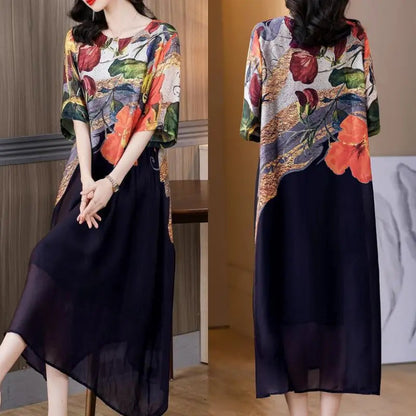 Shenn | Elegant Floral Print Dress