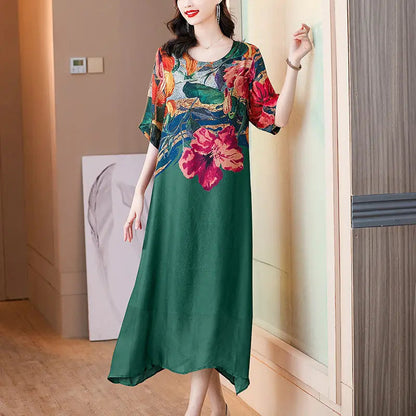 Shenn | Elegant Floral Print Dress