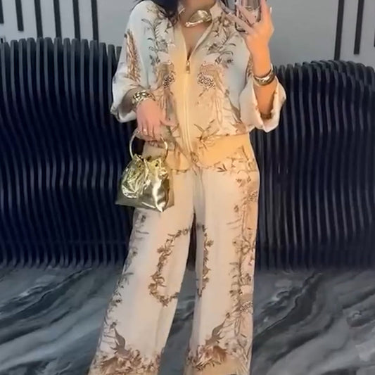 Moanika | Elegant Two Piece Zippered Set