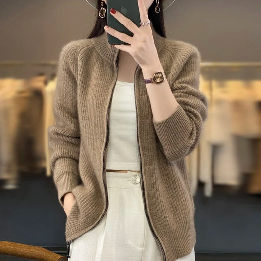 Terry | Pure Wool Zipper Cardigan
