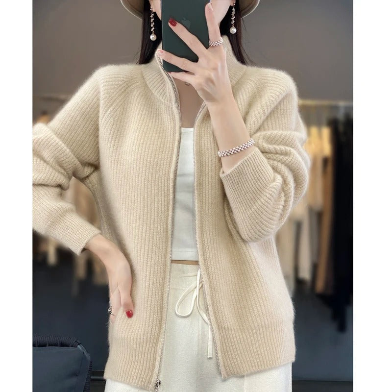 Terry | Pure Wool Zipper Cardigan