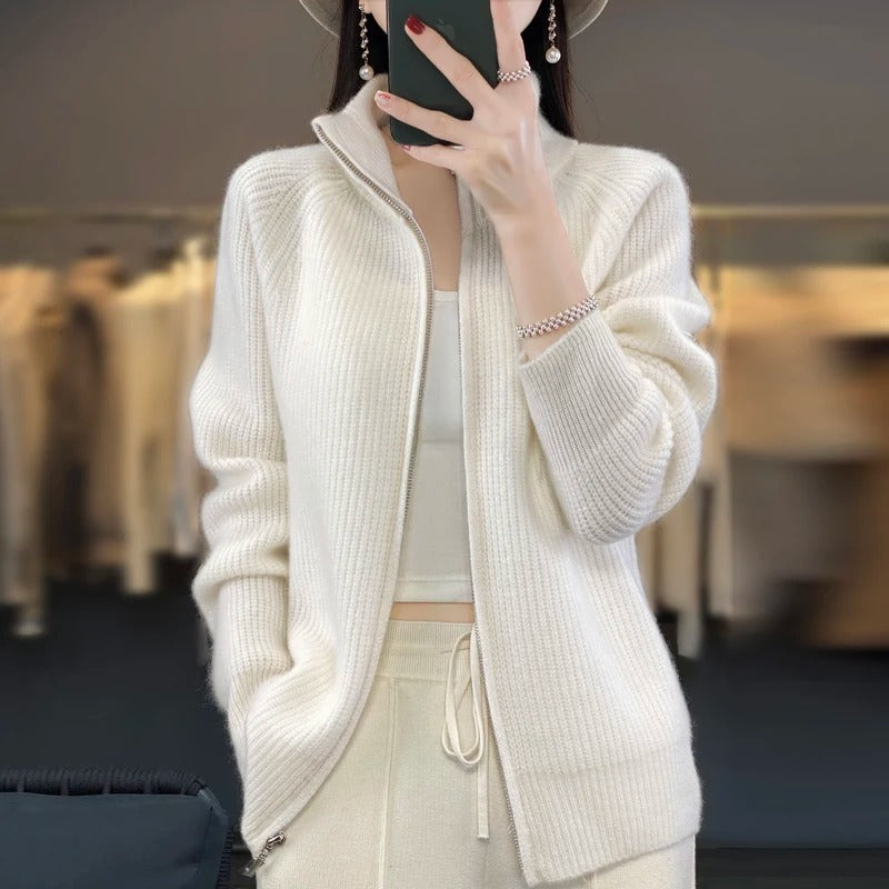 Terry | Pure Wool Zipper Cardigan