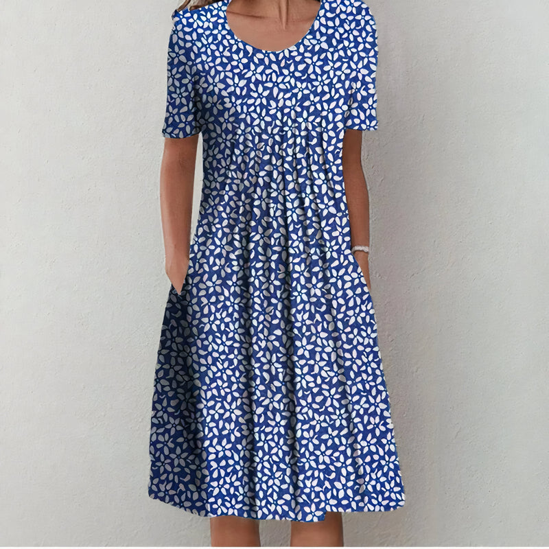Wairina | Elegant Cotton Floral Dress